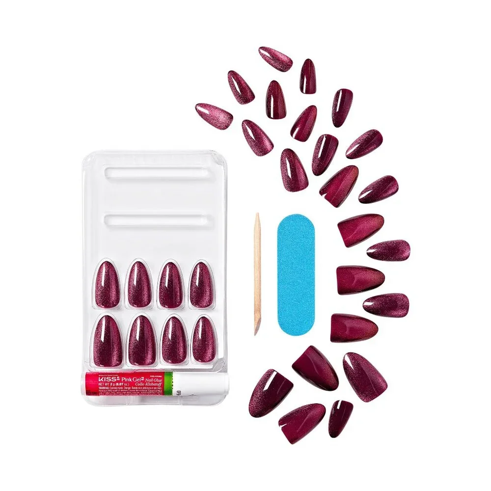 Kiss Gel Fantasy Magnetic Medium Length Nails - Stream